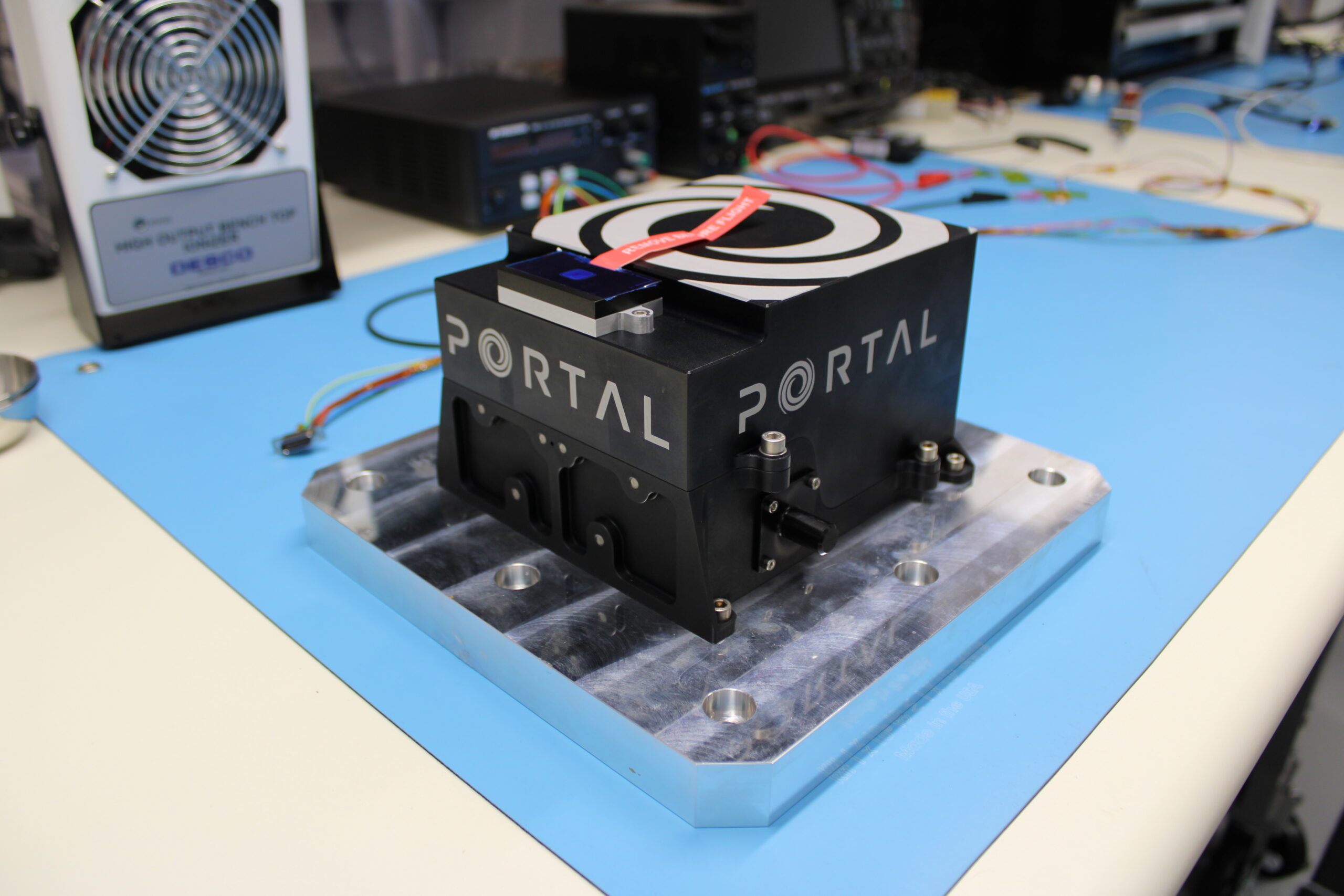 Photo of mini-Nova payload with AmplifiedSpace power system integrated